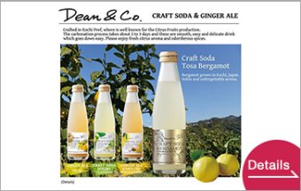 Dean & Co. Craft Soda series (Yuzu, Green mandarin, Konatsu & Bergamot)