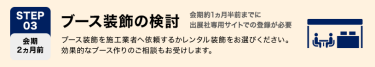 STEP03　ブース装飾の検討