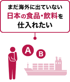 まだ海外に出ていない日本の食品･飲料を仕入れたい