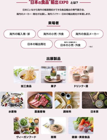 "日本の食品"輸出 EXPOとは？